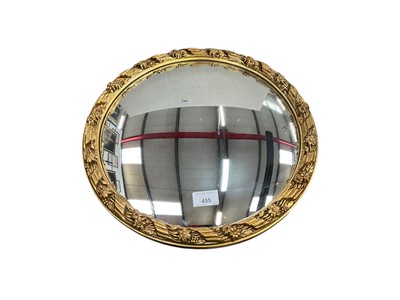 Lot 455 - Circular gilt framed mirror and prints (qty)