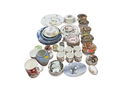 Lot 456 - Pratt Ware pot lids, coffee cans and saucers, together with other ceramics (qty)