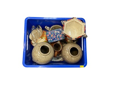 Lot 476 - Till & Son majolica green dinner ware and other serving platters and ceramics (3 boxes)