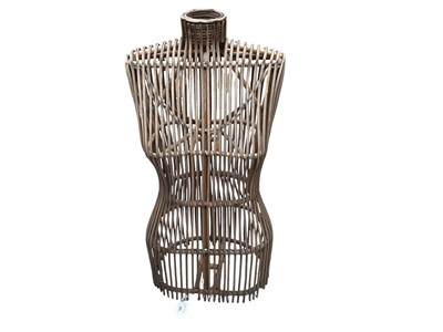 Lot 489 - Wicker female torso and Trolley basket (2)