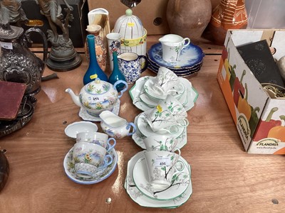 Lot 496 - Art Deco Shelley tea set and Grafton two person tea set and sundry china(qty)