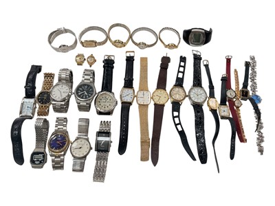 Lot 999 - Group of vintage and contemporary wristwatches to include Rotary, Seiko, Timex Expedition etc