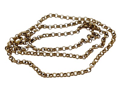 Lot 1033 - 9ct gold belcher link chain