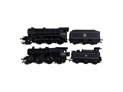 Lot Bachmann OO Gauge BR lined black early emblem 2-6-0 Class K3 tender locomotive 61958 & BR lined black early emblem 2-6-0 Ivatt Class 4MT tender lcomotive 43152, both unboxed (previously disp...