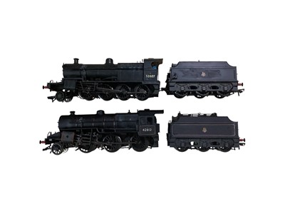 Lot Bachman OO Gauge BR lined black early emblem 2-6-0 Crab Class tender locomotive 42812 & BR black early emblem 2-8-0 S&D 7F Class tender locomotive 53807, both unboxed (previously display...