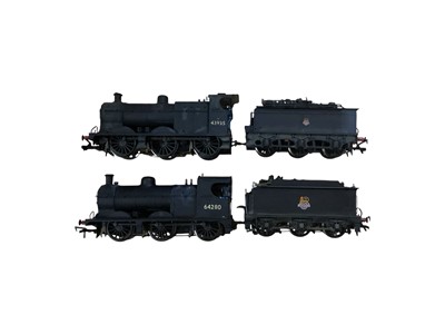 Lot Bachmann OO Gauge BR black early emblem tender locomiotives including Class 3F ~ 43629, Class J39 ~ 64968, Class 9J ~ 64280 & Fowler 4F ~ 43935, all unboxed (previously displayed) (4)