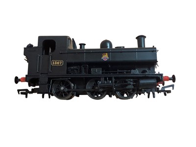 Lot Heljan OO Gauge BR black early emblem 0-6-0PT Class 1366 tank engine 1367, with box 1323 (previously displayed) (1)