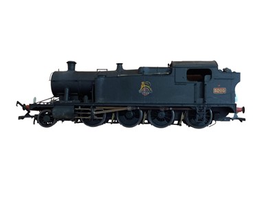 Lot Hornby OO Gauge BR black early emblem tank engines including 2-8-0 Class 52xx tank 5205 & 0-6-0 Class J50 tank 68963 and British Railways 0-6-2 Class N2 tank 69550, all unboxed (3)