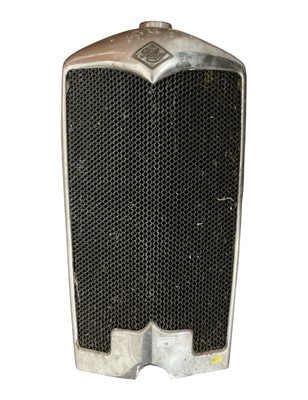 Lot 19 - Vintage Riley radiator with chrome plated finish and integral matrix