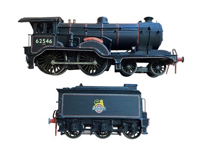 Lot Probably Nu-Cast OO Gauge constructed kit BR black early emblem 2-8-0 Class O2/3 tender locomotive 63596 and four other unknown constructed kits (5)