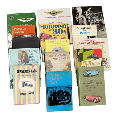 Lot 23 - Lagonda an illustrated history 1900-1950 by Seaton, Aston Martin and Lagonda by Frostic and other motoring books