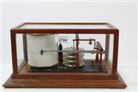 Lot 3704 - Early 20th century oak cased barograph, by...