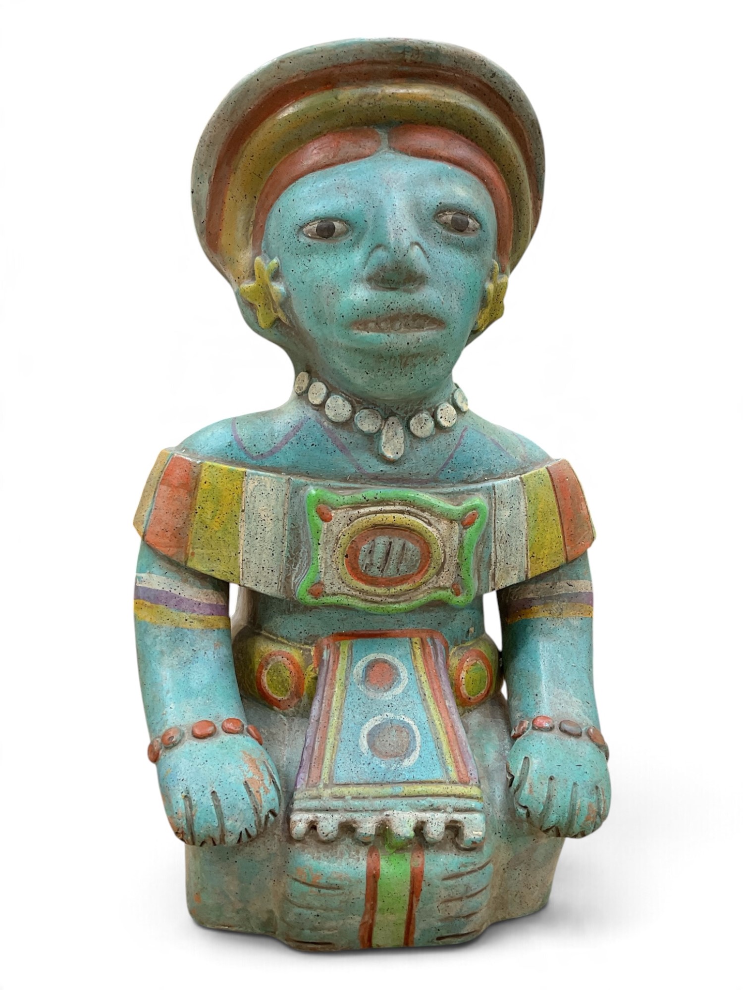 Lot 5116 - Large Mayan / Aztec style painted
