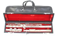 Lot 3787 - Pearl silvered flute model PF-501E, cased,...