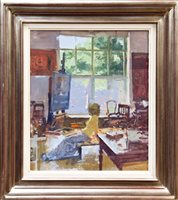 Lot 1134 - *Ken Howard (b. 1932), oil on canvas - Sarah...