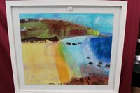 Lot 1145 - Elaine Pamphilon, contemporary mixed media on...