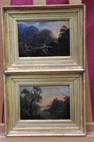 Lot 1225 - Barker of Bath, pair 19th century oils on...