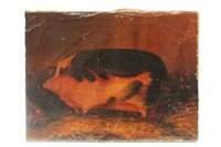 Lot 1178 - Early 19th century naive oil on canvas - a...