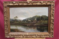 Lot 1179 - J. Lewis, 19th century oil on canvas - Tintern...