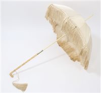 Lot 998 - 19th century silk-covered parasol with...