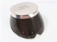 Lot 1017 - Late Victorian horse hoof with silver plated...