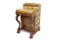 Lot 1451 - Early Victorian figured walnut piano-top...