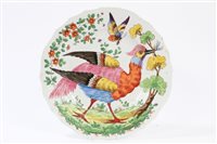 Lot 128 - 19th century French Chelsea-style plate with...