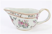 Lot 139 - Late 19th century Sampson porcelain sauce boat...