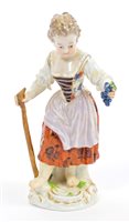 Lot 145 - Late 19th century Meissen porcelain figure of...