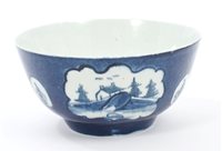 Lot 21 - 18th century Lowestoft blue and white bowl...