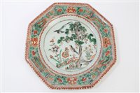 Lot 29 - 18th century Chinese famille verte octagonal...