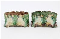 Lot 39 - Pair 19th century Whieldon-type pottery...