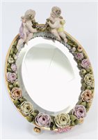 Lot 48 - Late 19th century Dresden porcelain oval...