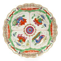 Lot 52 - 18th century Worcester Dragon in Compartments...