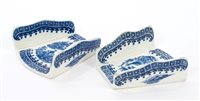 Lot 59 - Pair 18th century Caughley Fisherman and...