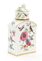 Lot 62 - 18th century Berlin porcelain tea canister and...