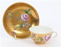 Lot 67 - Mid-18th century Meissen gold ground tea cup...