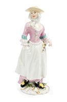 Lot 74 - 18th century Meissen 'Cries of London' figure...