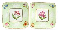 Lot 85 - Pair early 19th century Coalport square...