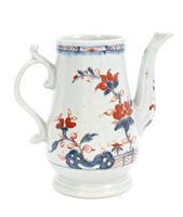 Lot 91 - 18th century Liverpool baluster-shaped coffee...