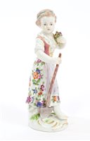 Lot 117 - Late 19th century Meissen porcelain figure of...
