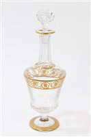Lot 122 - Fine St. Louis Crystal Thistle pattern glass...