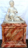 Lot 669 - Good mid-19th century white marble sculpture...