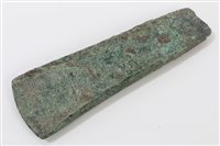 Lot 682 - Early Bronze Age axe head, circa 1000BC, of...