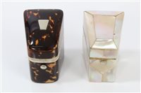 Lot 708 - Early 19th century tortoiseshell needlecase of...