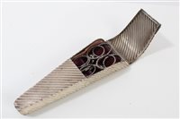 Lot 710 - Victorian silver scissors case of tapering...