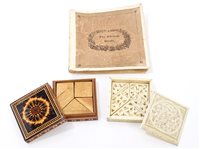 Lot 717 - 19th century Tunbridge ware box housing 'The...