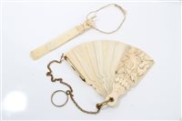 Lot 720 - 19th century carved ivory page marker with...