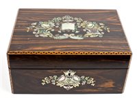 Lot 723 - Good Victorian coromandel and abalone inlaid...
