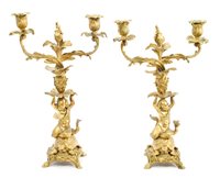 Lot 734 - Pair of 19th century Continental ormolu...